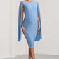 Dress Hire Australia [brand_name] Powder Blue Maternity Cape Sleeve Midi Dress - Momentary Wardrobe 