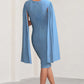 Dress Hire Australia [brand_name] Powder Blue Maternity Cape Sleeve Midi Dress - Momentary Wardrobe 