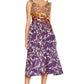 Tiggy Bow Midi Dress in Spliced Paisley