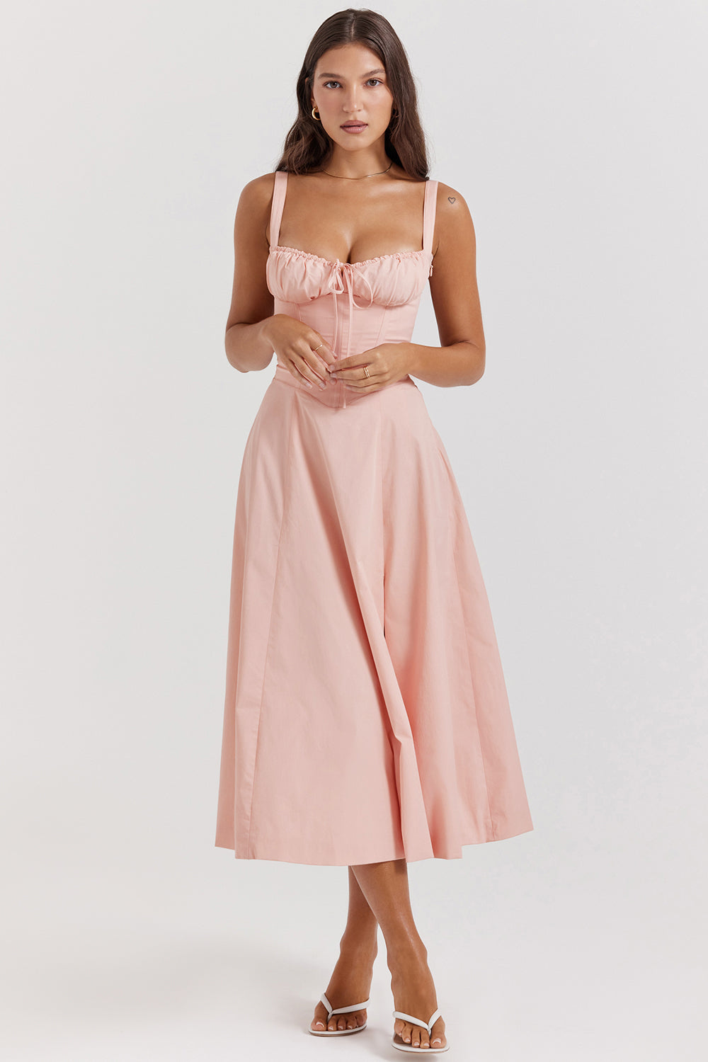 Carmen Baby Pink Bustier Dress - Momentary Wardrobe