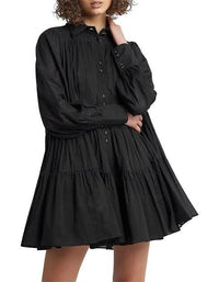 Vie Black Smock Mini Dress