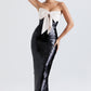 Dress Hire Australia [brand_name] Black Sequin Strapless Bow Dress - Momentary Wardrobe 