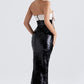 Dress Hire Australia [brand_name] Black Sequin Strapless Bow Dress - Momentary Wardrobe 