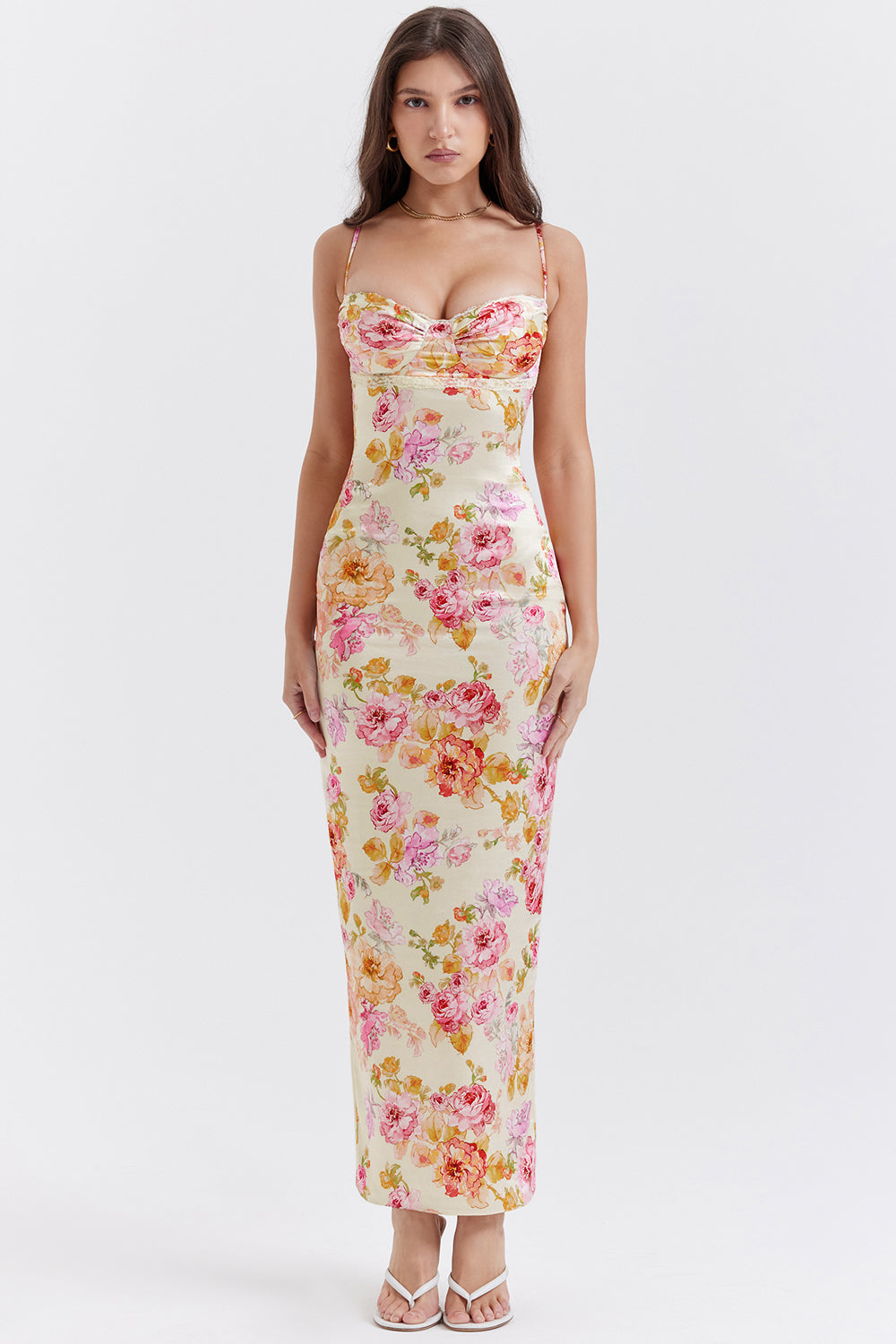 Dress Hire Australia [brand_name] Josefina Ivory Floral Maxi Dress - Momentary Wardrobe 