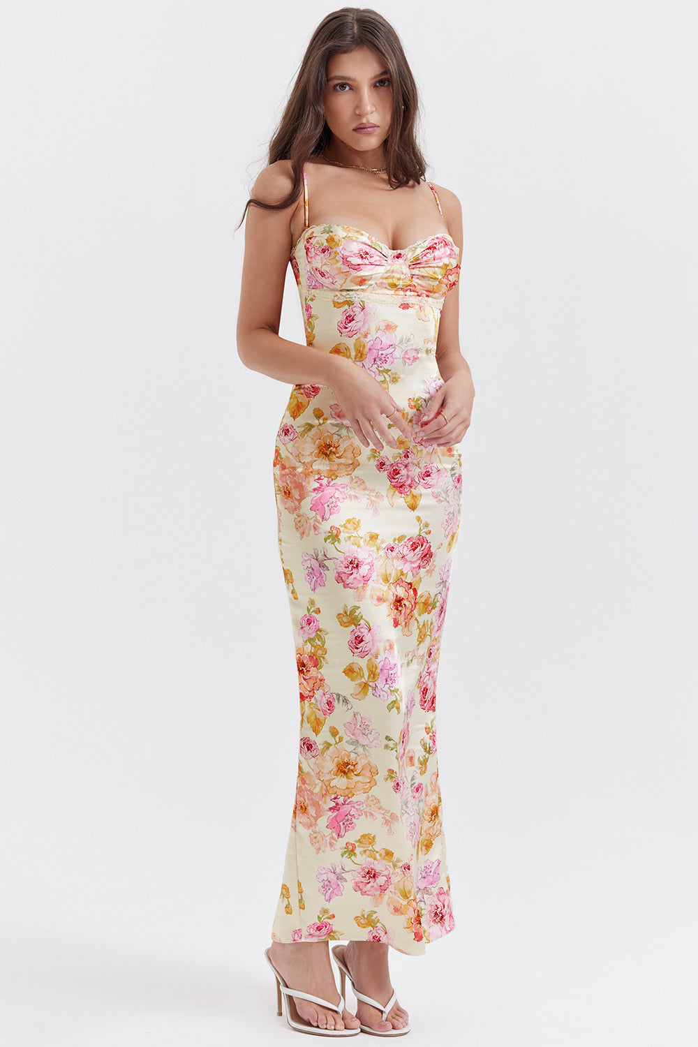Dress Hire Australia [brand_name] Josefina Ivory Floral Maxi Dress - Momentary Wardrobe 