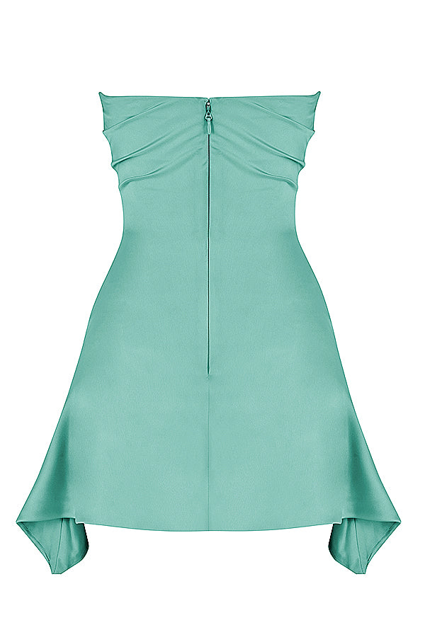 Jasmine Jade Draped Strapless Corset Dress - Momentary Wardrobe